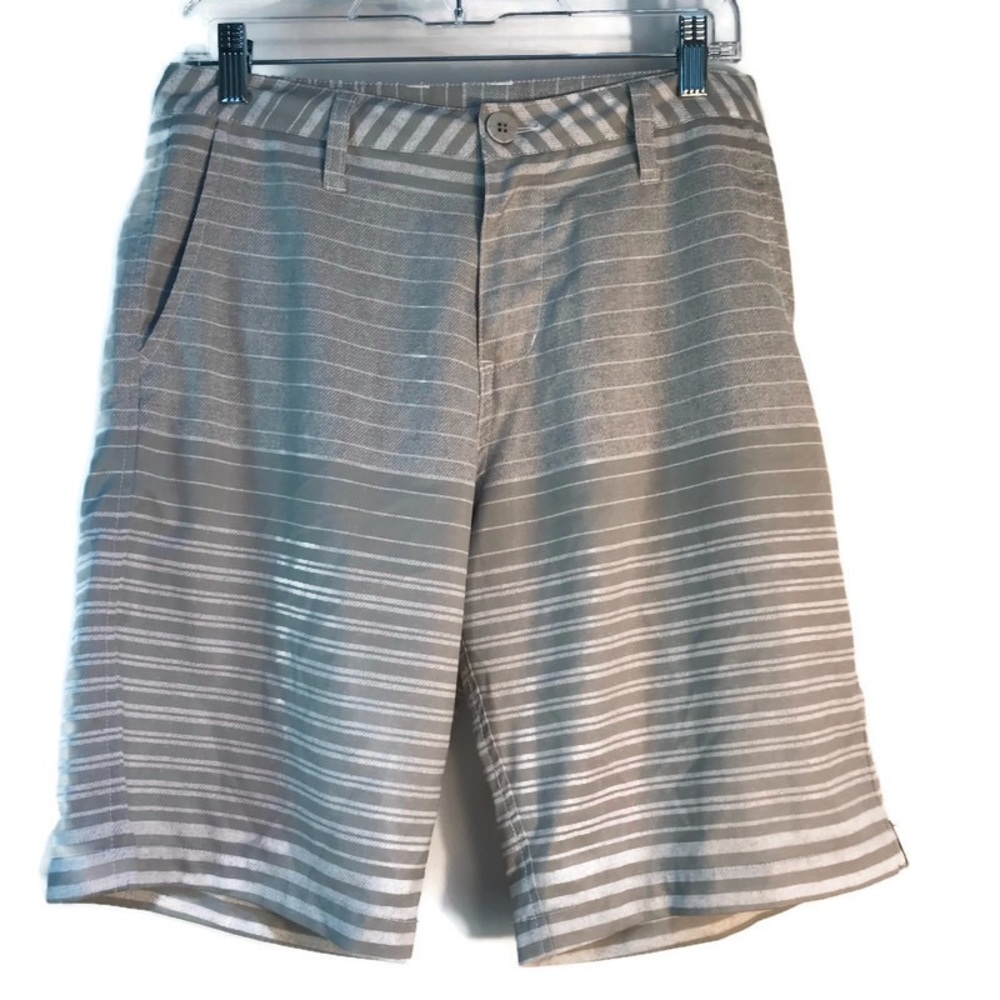 Lost  Board Shorts  flat front Grey White Mens  size 30